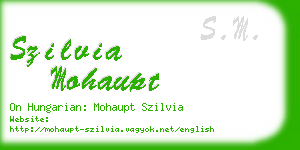 szilvia mohaupt business card